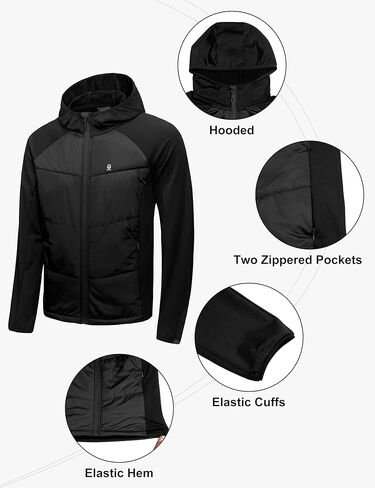 Little Donkey Andy Men's Running Jacket Lightweight Thermal Hybrid Puffer Jacket for Men Golf Hiking in Kuwait