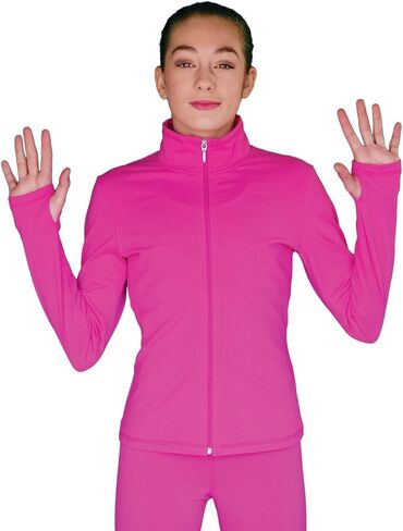 ChloeNoel JT811 Solid Fleece Fitted Elite Figure Skating Jacket w/Thumb Holes in Saudi Arabia