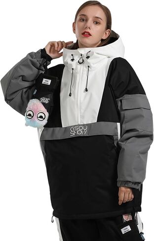 GSOU SNOW Women Ski Jacket Snow Coat Waterproof Windproof Snowboarding Jacket Coat Insulated Warm Winter in Kuwait