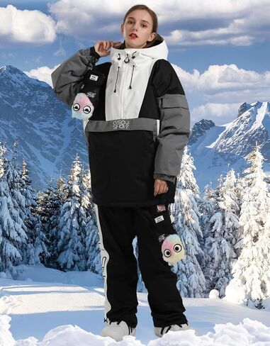 GSOU SNOW Women Ski Jacket Snow Coat Waterproof Windproof Snowboarding Jacket Coat Insulated Warm Winter in Kuwait
