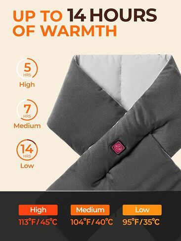 سترة ORORO النسائية ذات 4 مناطق دافئة (أسود، M) ووشاح ساخن (43 بوصة) in Kuwait