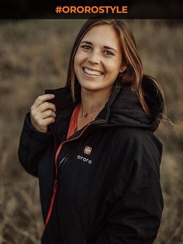 سترة ORORO النسائية ذات 4 مناطق دافئة (أسود، M) ووشاح ساخن (43 بوصة) in Kuwait