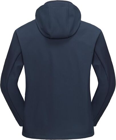 Little Donkey Andy Men’s Fleece Lined Softshell Jacket Lightweight Warm Water Repellent Coat with Removable Hood for Ski in Kuwait