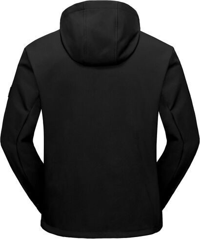 Little Donkey Andy Men’s Fleece Lined Softshell Jacket Lightweight Warm Water Repellent Coat with Removable Hood for Ski in Kuwait