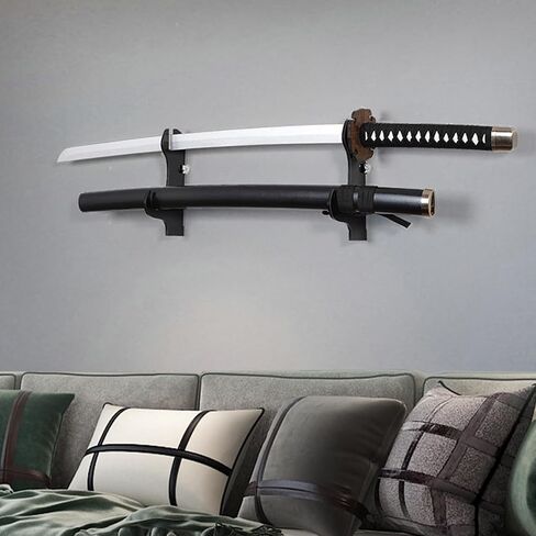 Samurai Sword Wall Mount-Katana Stand Wall Mount-Sword Wall Mount Display-Samurai Sword Wall Mount 2 Tier-Sword Wall Mount-Martial Arts Swords Mount Display- Plexiglass - (Swords Not Included) in Saudi Arabia