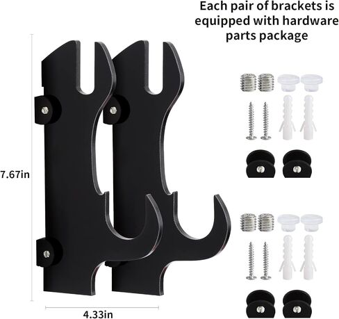 Samurai Sword Wall Mount-Katana Stand Wall Mount-Sword Wall Mount Display-Samurai Sword Wall Mount 2 Tier-Sword Wall Mount-Martial Arts Swords Mount Display- Plexiglass - (Swords Not Included) in Saudi Arabia
