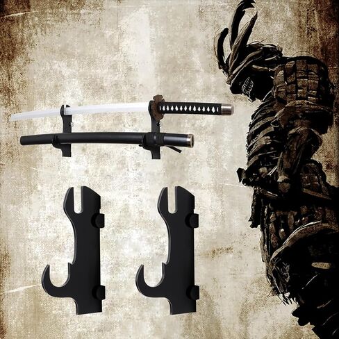 Samurai Sword Wall Mount-Katana Stand Wall Mount-Sword Wall Mount Display-Samurai Sword Wall Mount 2 Tier-Sword Wall Mount-Martial Arts Swords Mount Display- Plexiglass - (Swords Not Included) in Saudi Arabia