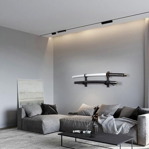 Samurai Sword Wall Mount-Katana Stand Wall Mount-Sword Wall Mount Display-Samurai Sword Wall Mount 2 Tier-Sword Wall Mount-Martial Arts Swords Mount Display- Plexiglass - (Swords Not Included) in Saudi Arabia