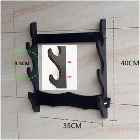 Samurai Sword Wall Mount-Katana Stand Wall Mount-Sword Wall Mount Display-Samurai Sword Wall Mount 2 Tier-Sword Wall Mount-Martial Arts Swords Mount Display- Plexiglass - (Swords Not Included) in Saudi Arabia