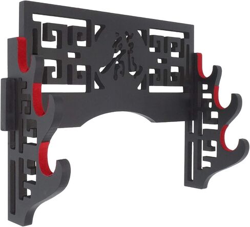 Eforlife Velvet Protect Sword Wall Mount Sword Holder Display Stand with Felt Strips for Katana Wakizashi Genji and Samurai Swords (4 Tier Bushido - 武) in Kuwait
