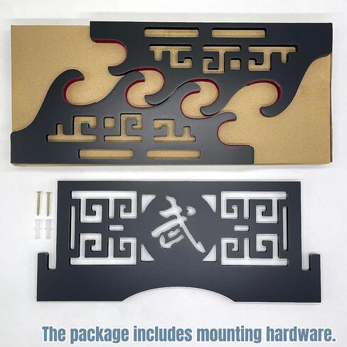 Eforlife Velvet Protect Sword Wall Mount Sword Holder Display Stand with Felt Strips for Katana Wakizashi Genji and Samurai Swords (4 Tier Bushido - 武) in Kuwait