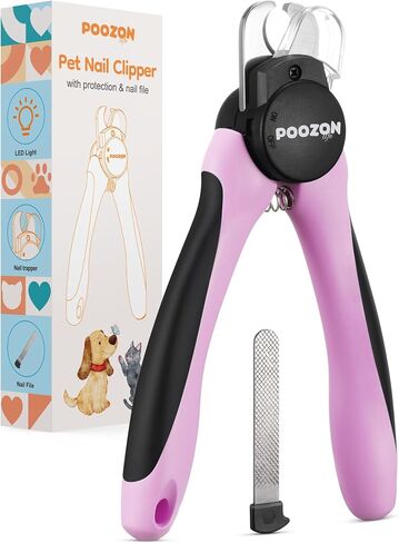Dog Nail Clipper with Light, Illuminates Nail Clipper Kit or Bloodline for Safe, Easy Trimmers, Extra Sharp for Thick Nails, Quick Sensor, Avoid Over Cutting Toenail, for Cats & Dogs in Saudi Arabia