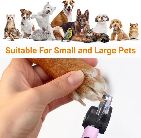 Dog Nail Clipper with Light, Illuminates Nail Clipper Kit or Bloodline for Safe, Easy Trimmers, Extra Sharp for Thick Nails, Quick Sensor, Avoid Over Cutting Toenail, for Cats & Dogs in Saudi Arabia
