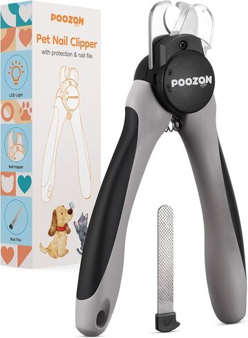 Dog Nail Clipper with Light, Illuminates Nail Clipper Kit or Bloodline for Safe, Easy Trimmers, Extra Sharp for Thick Nails, Quick Sensor, Avoid Over Cutting Toenail, for Cats & Dogs in Saudi Arabia