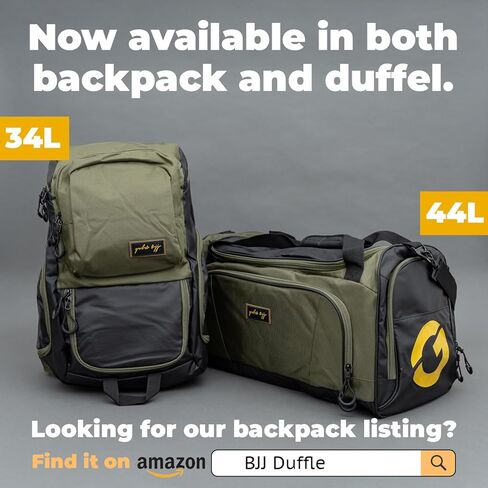 Gold BJJ Jiu Jitsu Backpack - Heavy Duty Gym Bag with Waterproof Gi Pocket in Kuwait