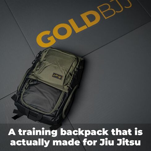 Gold BJJ Jiu Jitsu Backpack - Heavy Duty Gym Bag with Waterproof Gi Pocket in Kuwait