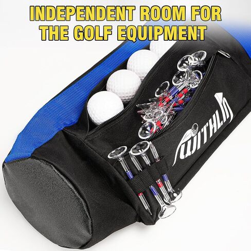 prowithlin Golf Bag, Portable Golf Travel Bag, Small Golf Bag for A Few Clubs, Par 3 Golf Bags for Men, Golf Carry Bag Lightweight for Short Course, Golf Accessories Golf Gifts for Men, Nylon in Saudi Arabia