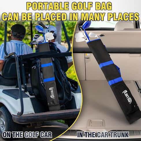 prowithlin Golf Bag, Portable Golf Travel Bag, Small Golf Bag for A Few Clubs, Par 3 Golf Bags for Men, Golf Carry Bag Lightweight for Short Course, Golf Accessories Golf Gifts for Men, Nylon in Saudi Arabia