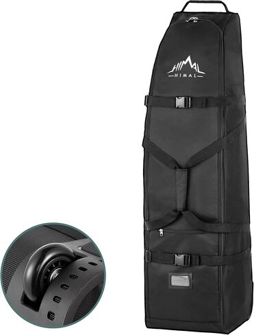 Himal Outdoors Soft-Sided Golf Travel Bag with Wheels - Heavy Duty 600D Polyester Oxford Wear-Resistant, Excellent Zipper Universal Size in Kuwait
