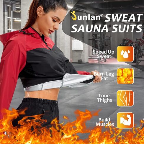 بدلة ساونا للنساء من Junlan سترة رياضية وسترة رياضية للتمارين الرياضية للنساء in Kuwait