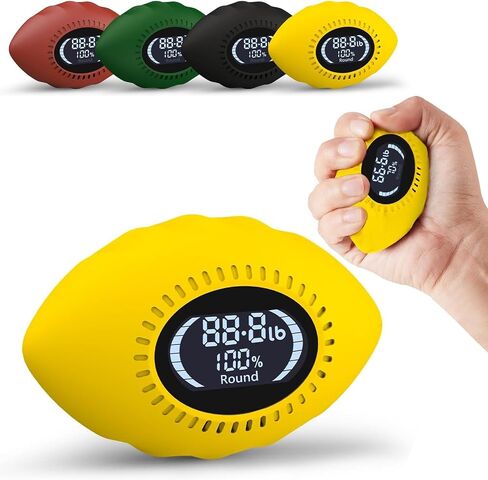 Grip Strength Tester, Digital Grip Strength Trainer with Cheer Sound, Progress Bars, Up to 220lbs Hand Gripper Strengthener, Forearm Strengthener, Fitness Toy, Stress Balls for Adults Kids in Kuwait