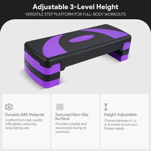 BalanceFrom Aerobic Exercise Step Platform with Raisers, Home & Gym Workout Stepper in Saudi Arabia