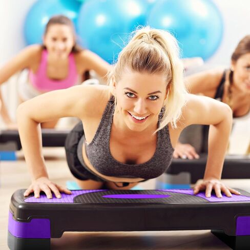 BalanceFrom Aerobic Exercise Step Platform with Raisers, Home & Gym Workout Stepper in Saudi Arabia