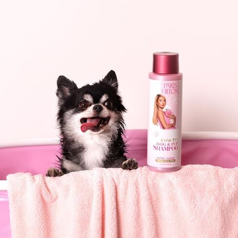 شامبو باريس هيلتون للكلاب - شامبو للحيوانات الأليفة برائحة البرغموت للكلاب والجراء، الشوفان المغذي والصبار، 480 مل - شامبو فاخر للكلاب من جميع السلالات in Kuwait