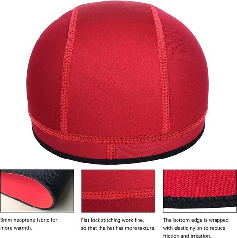 Neoprene Scuba Diving Hood 2mm Thermal Swim Cap for Mens Women and Youth Boys Girls, Wetsuit Beanie Keep Long Short Hair Warm Clean Breathable for Swimming Surfing Hunting Cold Water Aerobics in Kuwait