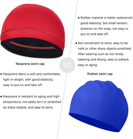 Neoprene Scuba Diving Hood 2mm Thermal Swim Cap for Mens Women and Youth Boys Girls, Wetsuit Beanie Keep Long Short Hair Warm Clean Breathable for Swimming Surfing Hunting Cold Water Aerobics in Kuwait
