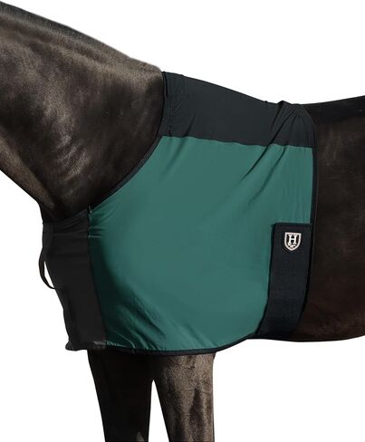 Harrison Howard Sleek Nylon and Stretch Horse Shoulder Guard Lightweight Comfortable Breathable Protective Chest Protector Deep Green L in Kuwait