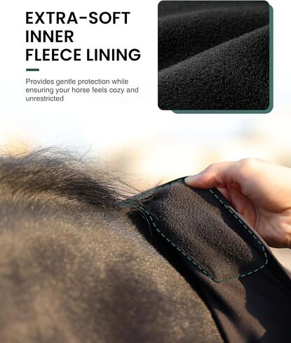 Harrison Howard Sleek Nylon and Stretch Horse Shoulder Guard Lightweight Comfortable Breathable Protective Chest Protector Deep Green L in Kuwait