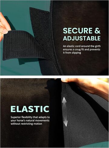 Harrison Howard Sleek Nylon and Stretch Horse Shoulder Guard Lightweight Comfortable Breathable Protective Chest Protector Deep Green L in Kuwait