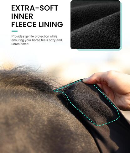 Harrison Howard Sleek Nylon and Stretch Horse Shoulder Guard Lightweight Comfortable Breathable Protective Chest Protector Deep Green L in Kuwait