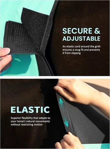 Harrison Howard Sleek Nylon and Stretch Horse Shoulder Guard Lightweight Comfortable Breathable Protective Chest Protector Deep Green L in Kuwait