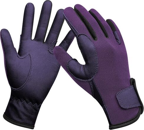 ChinFun Kids Leather Insulated Horse Riding Gloves Breathable Children Equestrian Gloves Anti-Slipping Horseback Mitts in Kuwait
