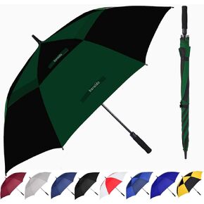 Golf Umbrella Large 62/68/72 Inch, Extra Large Oversize Double Canopy Vented Windproof Waterproof Umbrella, Automatic Open Golf Umbrella for Men and Women and Family.