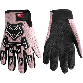 Kids Dirt Bike Gloves, Kids & Youth Power Sports Riding Gloves for Motorcycle, BMX, Mountain Bike, ATV, Full Finger Children Gloves for Outdoor Sports Cycling Camping Fishing