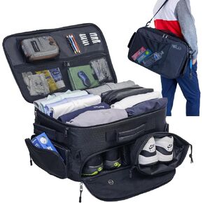 ENPI Premium Golf Trunk Organizer & Travel Bag - Ample Storage for Golf Accessories & Golf Gear - 2 Shoe Compartments - w/Shoulder Strap - Ideal for Gifts in Saudi Arabia