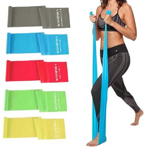 5 Pcs Professional Resistance Bands. Latex-Free, Elastic Band, Work Out Bands, Stretch Bands for Working Out Women or Men, Exercise Bands Set for Physical Therapy, Yoga, Pilates