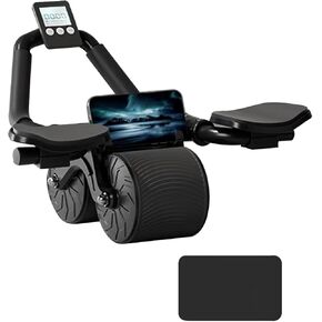 Uota Ab Roller Wheel with Elbow Support, Automatic Rebound Abdominal Wheel,Ab Roller for Abdominal Exercise Machine,Abs Workout Equipment,Trainer Fitness Belly Training for Men & Women