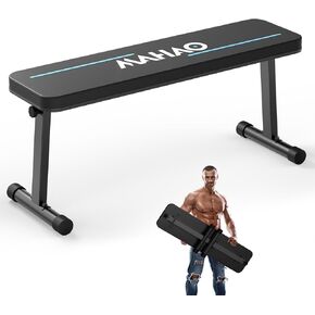 Flat Weight Bench, Foldable Workout Bench for Home Gym with 660 LBS Weight Capacity, Flat Bench Press for Full Body Workout, Black MB20