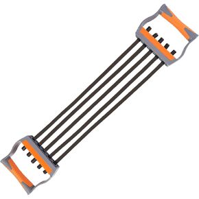 Adjustable Chest Expander with 5 Removable Tubes Resistance Bands for Chest Shoulder Upper Body Exercise Anti-Slip Arm Exerciser Strength Trainer Great for Home Gym Fitness Muscle Training Exercise