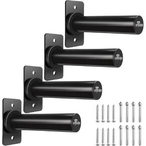 Wall Mounted Weight Plate Holder, Fit 2inch Olympic Weight Plates, Max Weight Capacity 275 lb, Heavy Iron Construction, Mounting Hardware Included