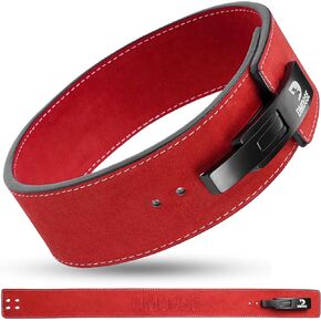 DMoose Fitness Lever Weight Lifting Belt - 10 mm Thick Premium Leather Weightlifting Belt for Powerlifting & Deadlifts - Rust Proof Buckle Gym Belt - Lifting Belts for Men & Women - Carry Bag Included