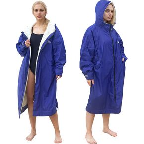 Catalonia Swim Parka for Women Men Youth, Lightweight Surf Swim Jacket, Waterproof Warm Swim Coat, Changing Poncho Robe