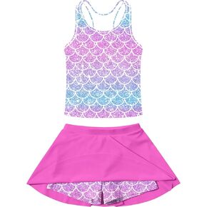 Vogseek 4-9T Girls 2-Piece Bathing Suit Sleeveless Swimsuit Tankini Sets with Shorts Skirt Swimwear in Kuwait