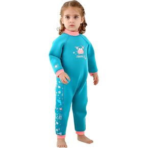 Baby Wetsuit, Neoprene Warm Swimsuit with Thermal Lining