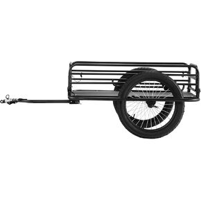 VEVOR Bike Cargo Trailer, 275 lbs Load Capacity, Foldable Compact Storage & Quick Release with Universal Hitch, 20" Wheels, Fits Most Bike Wheels, Carbon Steel Frame, Heavy-Duty Bicycle Wagon Cart