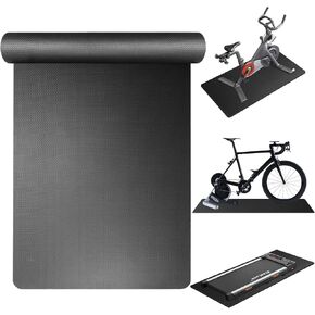 Treadmill Mat Compatible with Peloton Bike, Exercise Bike Mat for Treadmill and Row 6mm Thick Bike Trainer Mat 30 * 60in Workout Mat Under Mat Protect Hardwood Floor Carpet